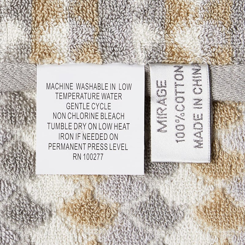 Violet Linen Mirage Pattern, 100% Terry Plush 600 GSM Cotton Super Soft Highly Absorbent Jacquard Fashion Towel for Bathroom, Premium Hotel, Spa Quality, 20 X 30 Taupe, Set of 2 Hand Towels - Image 2